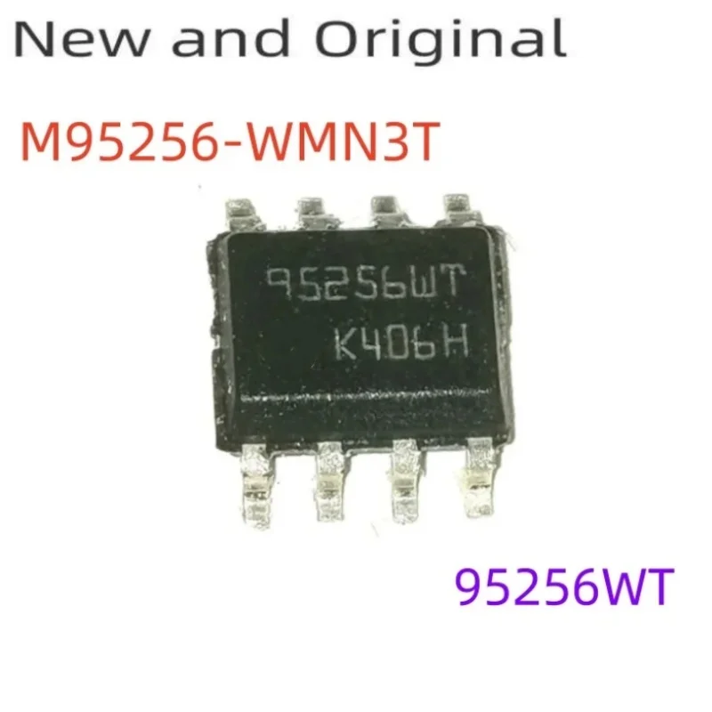 M95256-WMN3TP 95256WT SOP8 New and Original 256Kbit and 128Kbit Serial SPI Bus EEPROM With High Speed Clock