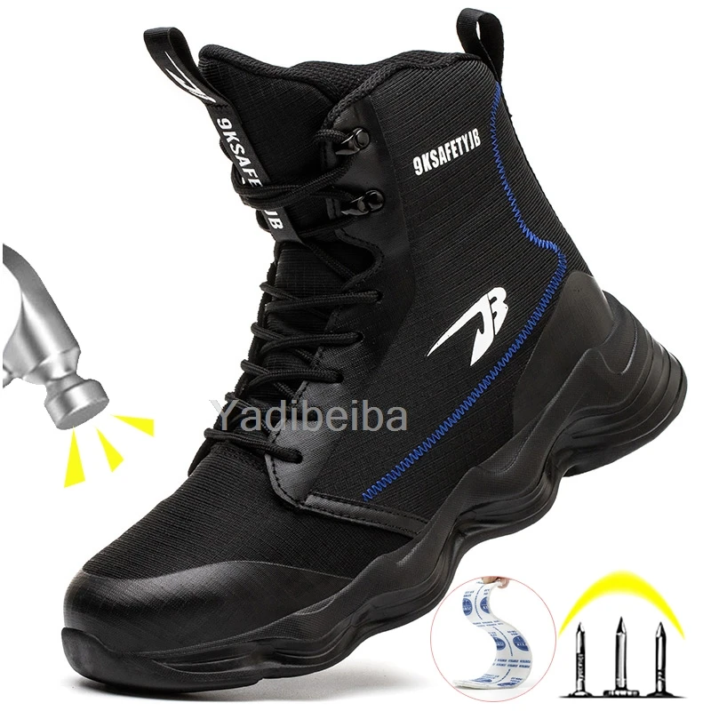 Work Safety Boots Men Winter Hiking Boots Steel Toe Cap Work Shoes Puncture-Proof Indestructible Shoes Security Safety Shoe Male