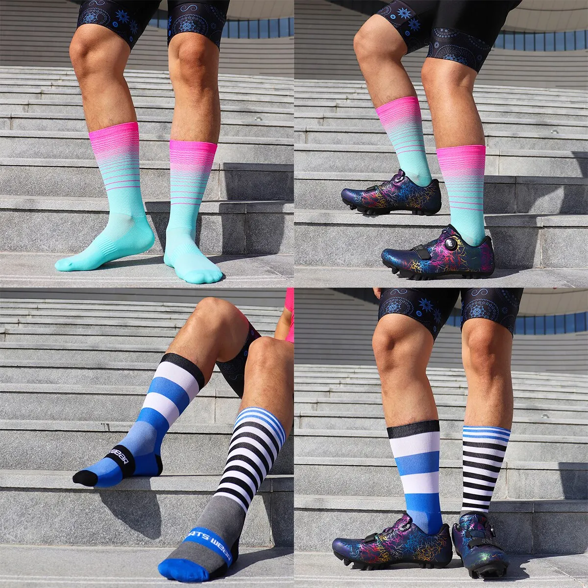 Men Cycling Socks High Compression Quality Road Bike Socks Men Women Durable Breathable Hiking Basketball Running Socks