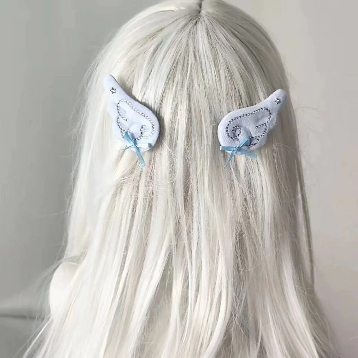 2 pièces ailes d'ange Super mignon aile d'ange en peluche épingle à cheveux fille pince à cheveux accessoires Lolita coiffure chapeaux accessoires