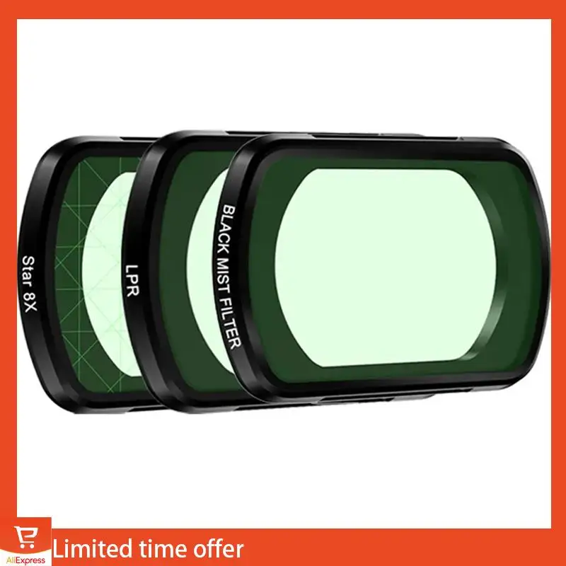 مجموعة فلاتر عدسات جديدة لمرشح التصوير الفوتوغرافي الاحترافي DJI Osmo Pocket 3 بتصميم مغناطيسي Star 8X/LPR