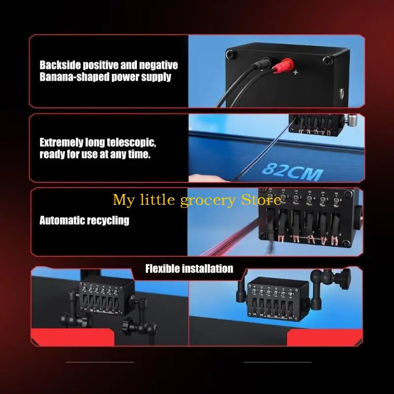 D5BD ABS Cable Control Box with 6 Channel Controller for Desk Routing