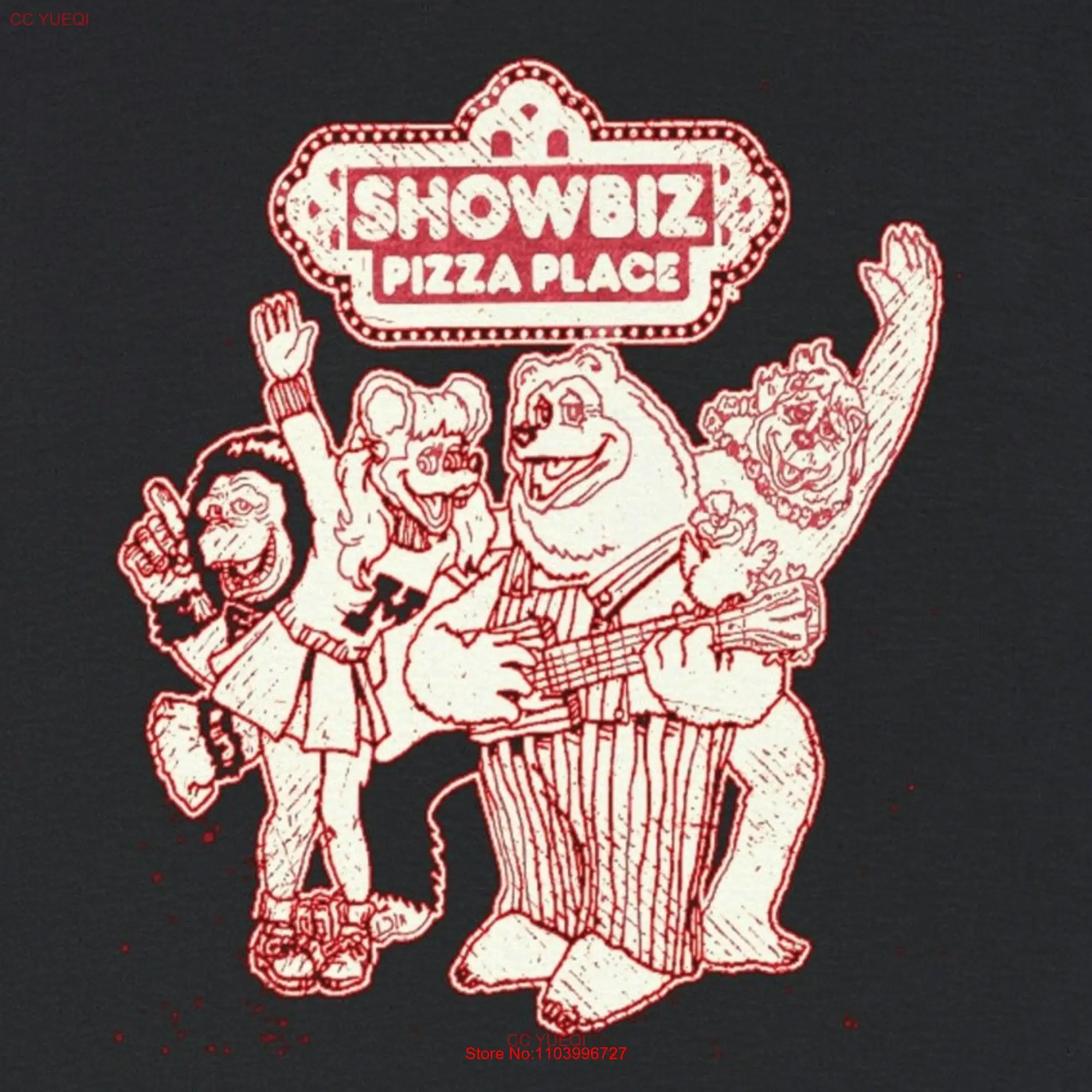 Showbiz Pizza T Shirt retro DISTRESSED graphic 80s 1980s Rock afire Explosion vintage inspired nostalgia gen x