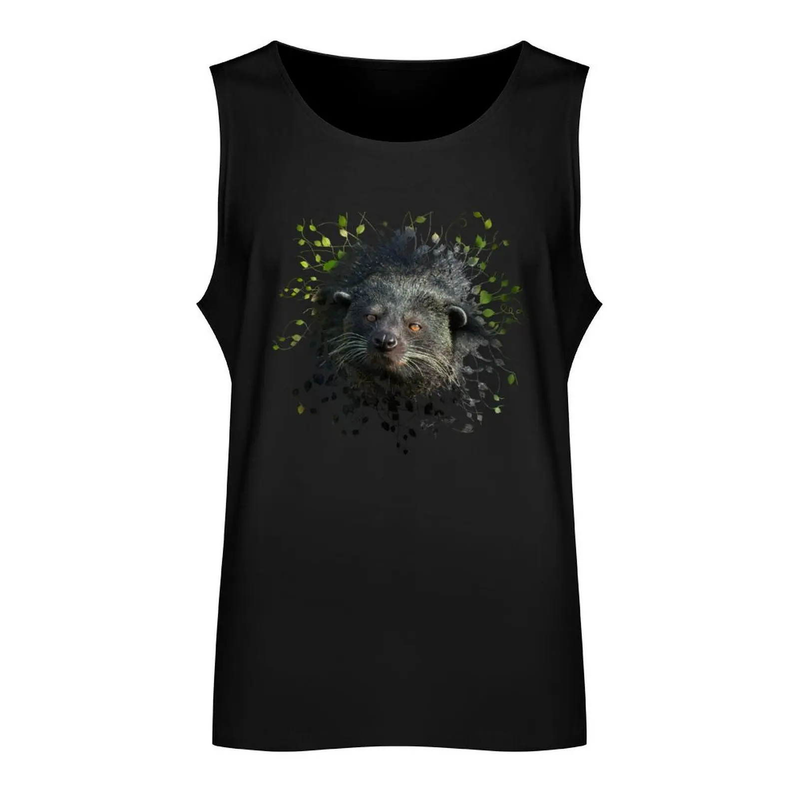 Binturong Looking Through The Leaves Tank Top sleeveless vests Men's t shirt men clothes Men's sleeveless