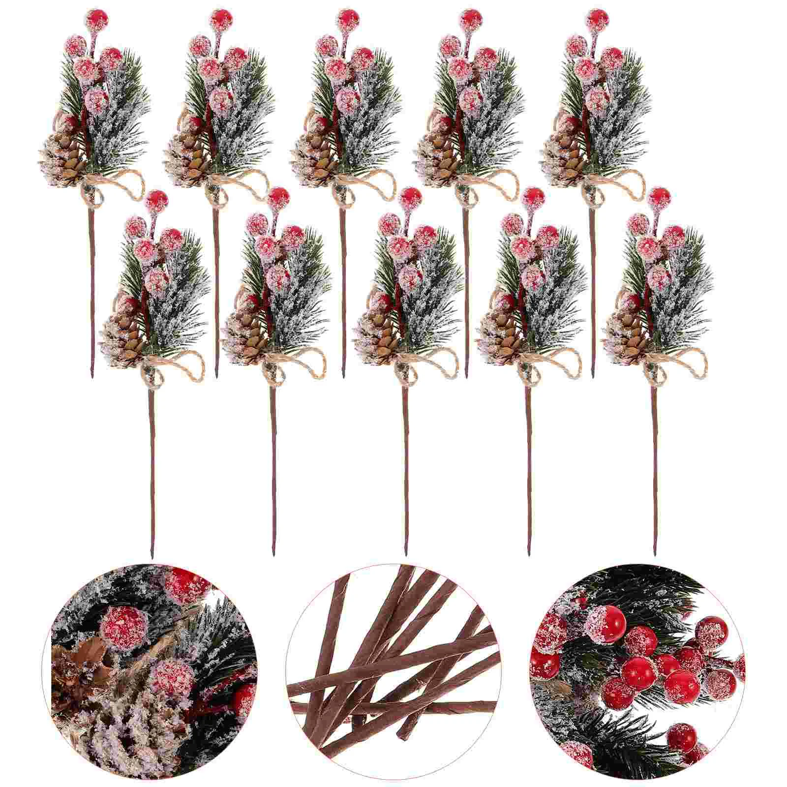 Birthday Decoration for Girl Stimulation Pines Decorations Berry Needles Artificial