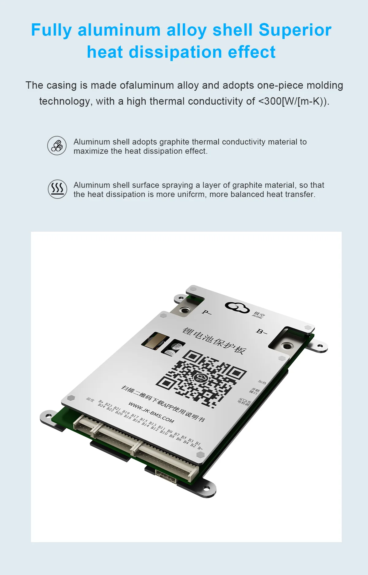 JKBMS BD6A24S12PD 120AH 8S 10S 12S 13S 14S 15S 16S 20S 21S 24S mit Smart Active Balance Board Li-Ion Lifepo4 120ah Lto Batterie – Detail 8