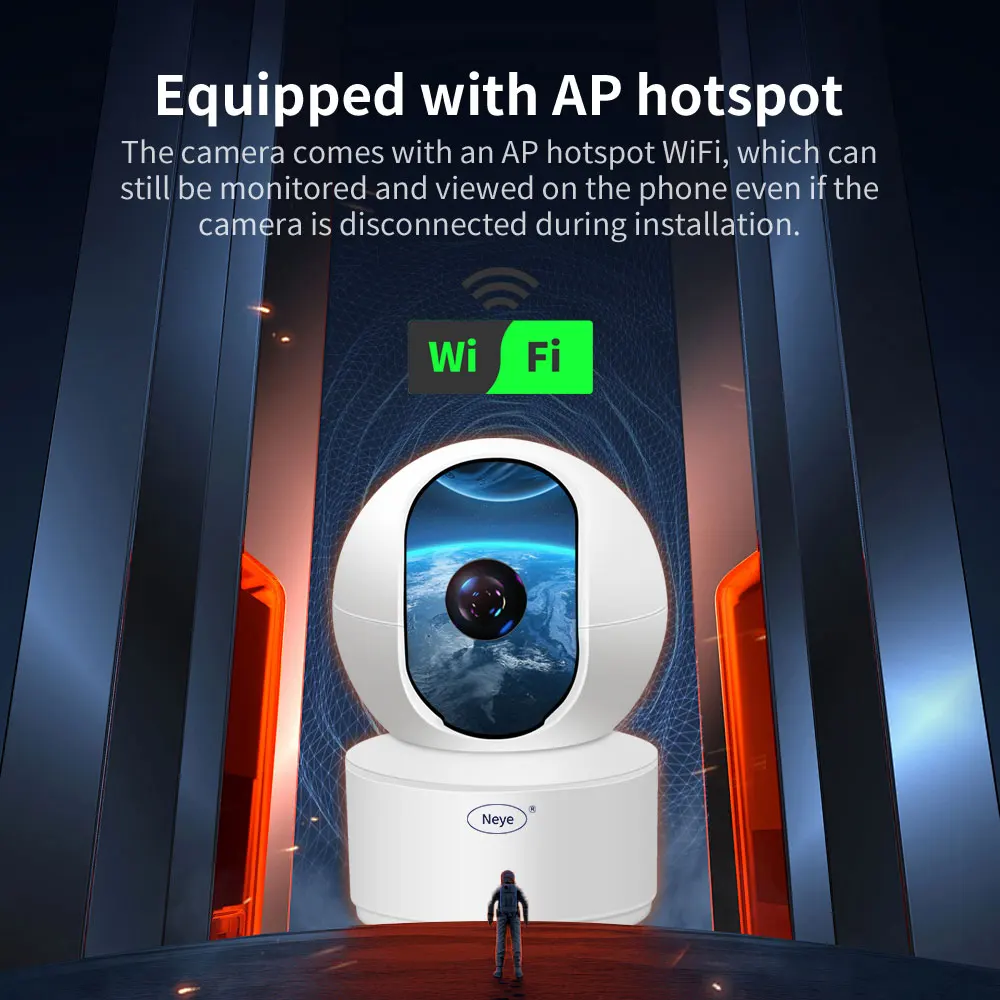 Neye S5 8MP 4K PTZ WiFi Smart Home Camera Home Indoor Baby/Elderly/Pet Monitor 360 degree Panoramic Indoor Safety Camera