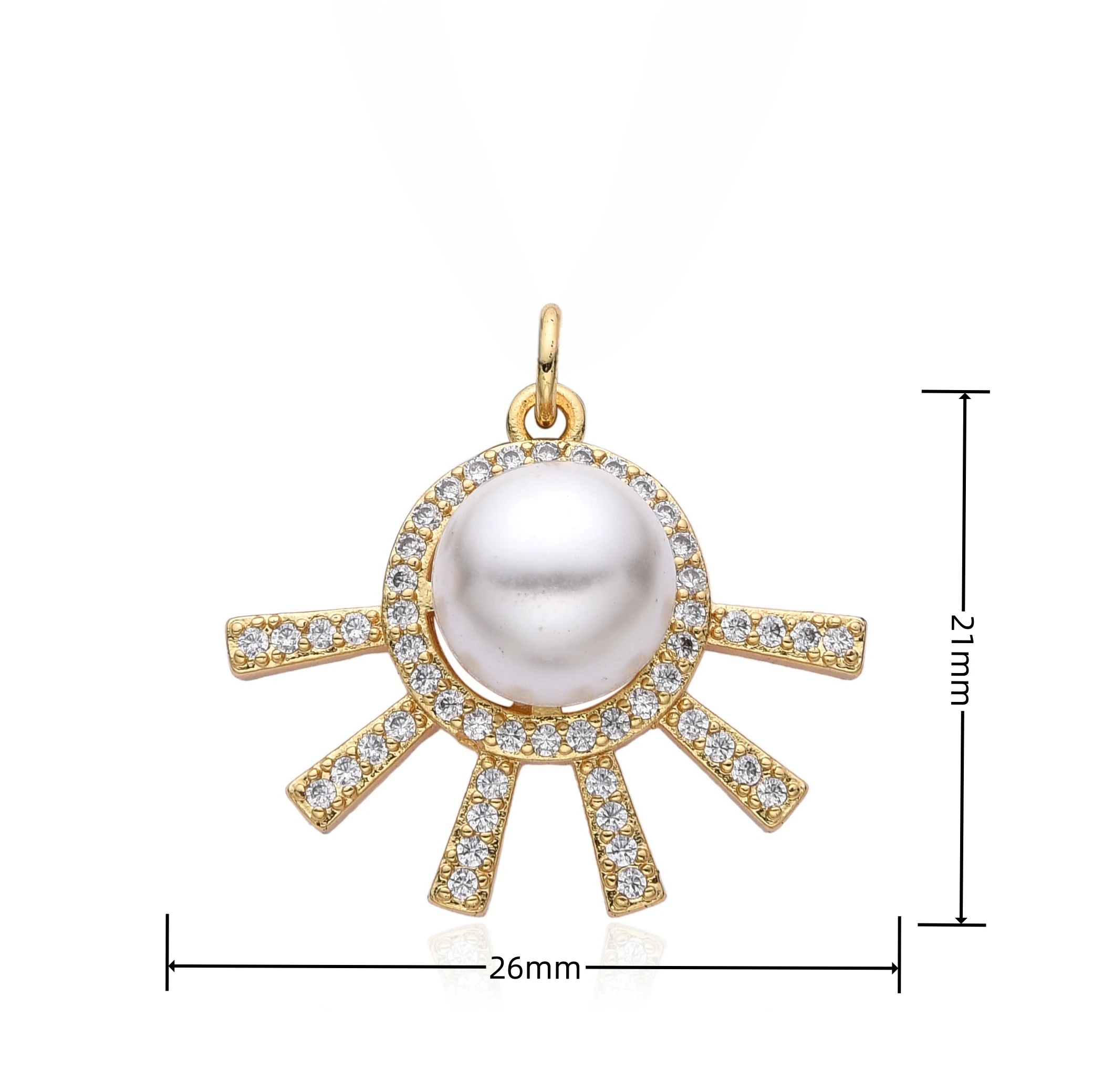 Cor do ouro Sun Pearl Pingente Retangular, Charms Gota de Água, Cubic Zirconia Garrafa, Colar Tear Drop, DIY Jóias Fazendo Acessório