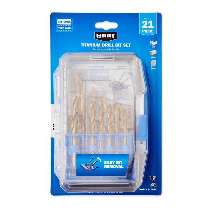 Titânio Broca Set, 21 pcs