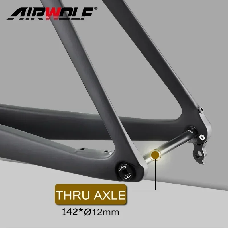 2024 AIRWOLF New T1100 Carbon TT Bike Frame Aero Triathlon Bike Frameset High Quality Disc Brake Time Trial Bicycle Hot Sale