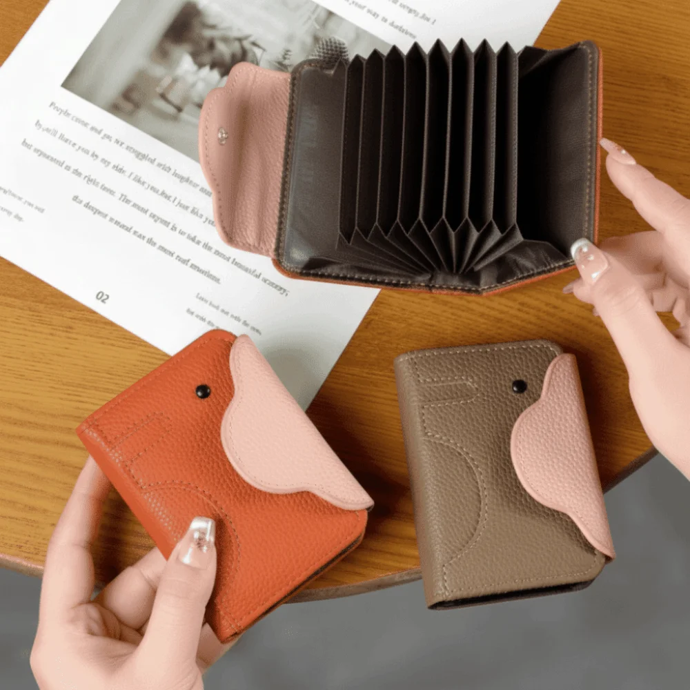 

Универсальный кожаный кошелек с изображением слона в корейском стиле, органайзер для карт, монетница, многофункциональный картхолдер из ПУ для покупок