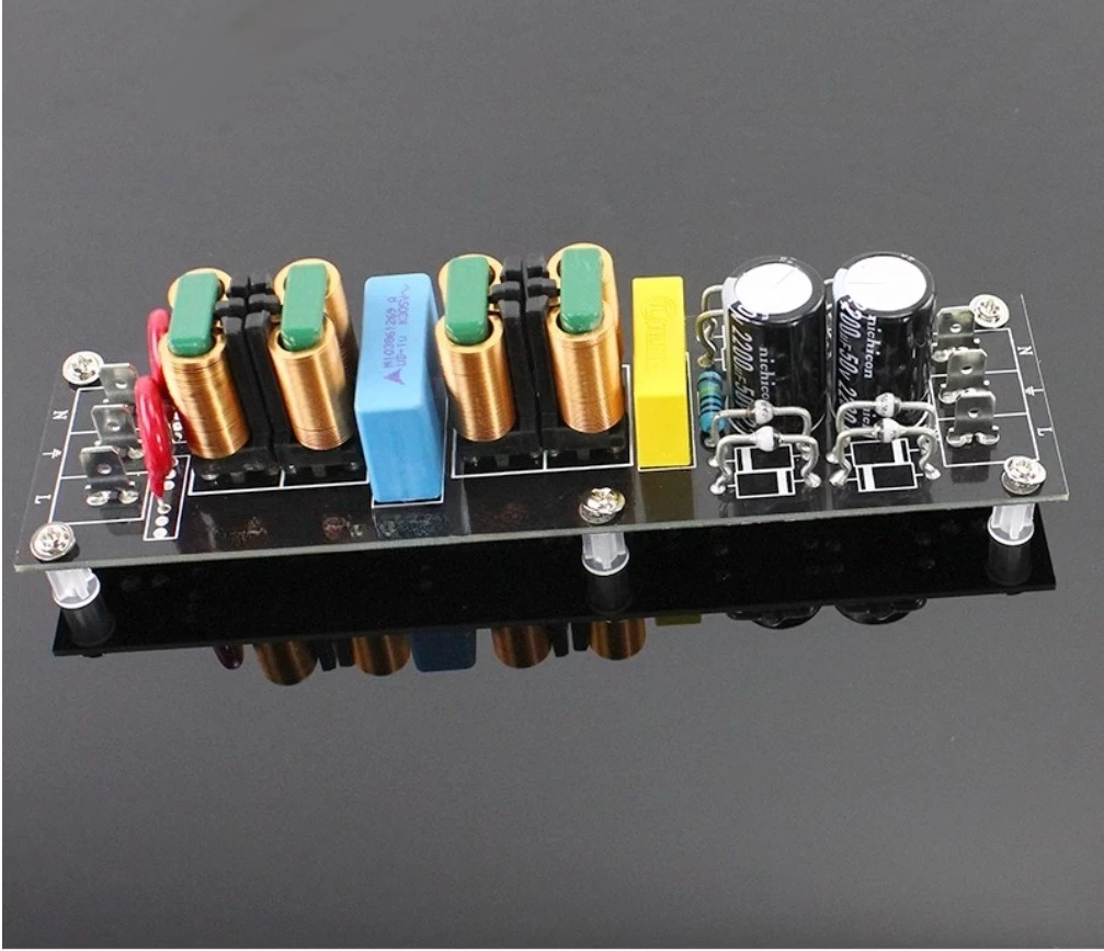 15A DC-Canceling EMI Filter, High Frequency Power Noise Purifier for Audio, 110-265VAC 2000W Max