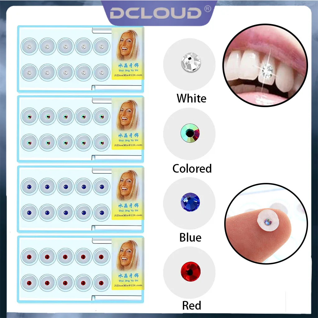 10 قطعة/صندوق الأسنان الفم الكريستال الحلي الأسنان الحلي الأسنان الأحجار الكريمة الكريستال مجوهرات الأسنان تبييض للنساء 2.0 مللي متر طبيب الأسنان أدوات