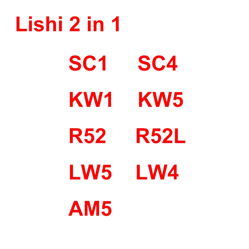 Lishi 2 in 2 IN 1 LISHI 2IN1 SC1 SC4 KW1 KW5 R52 R52L LW5 LW4 AM5 2 in 1 Locksmith Tools