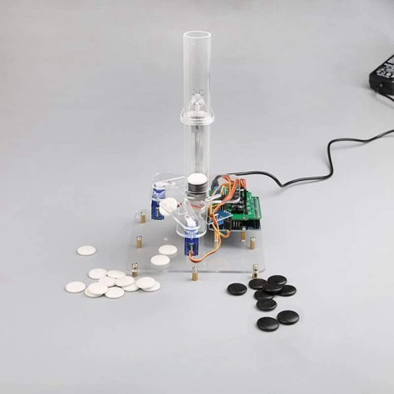 Xadrez Selecter Sorting Inteligente Robô para Estudo Kit Arduino, DIY Cor Sorter, preto e branco