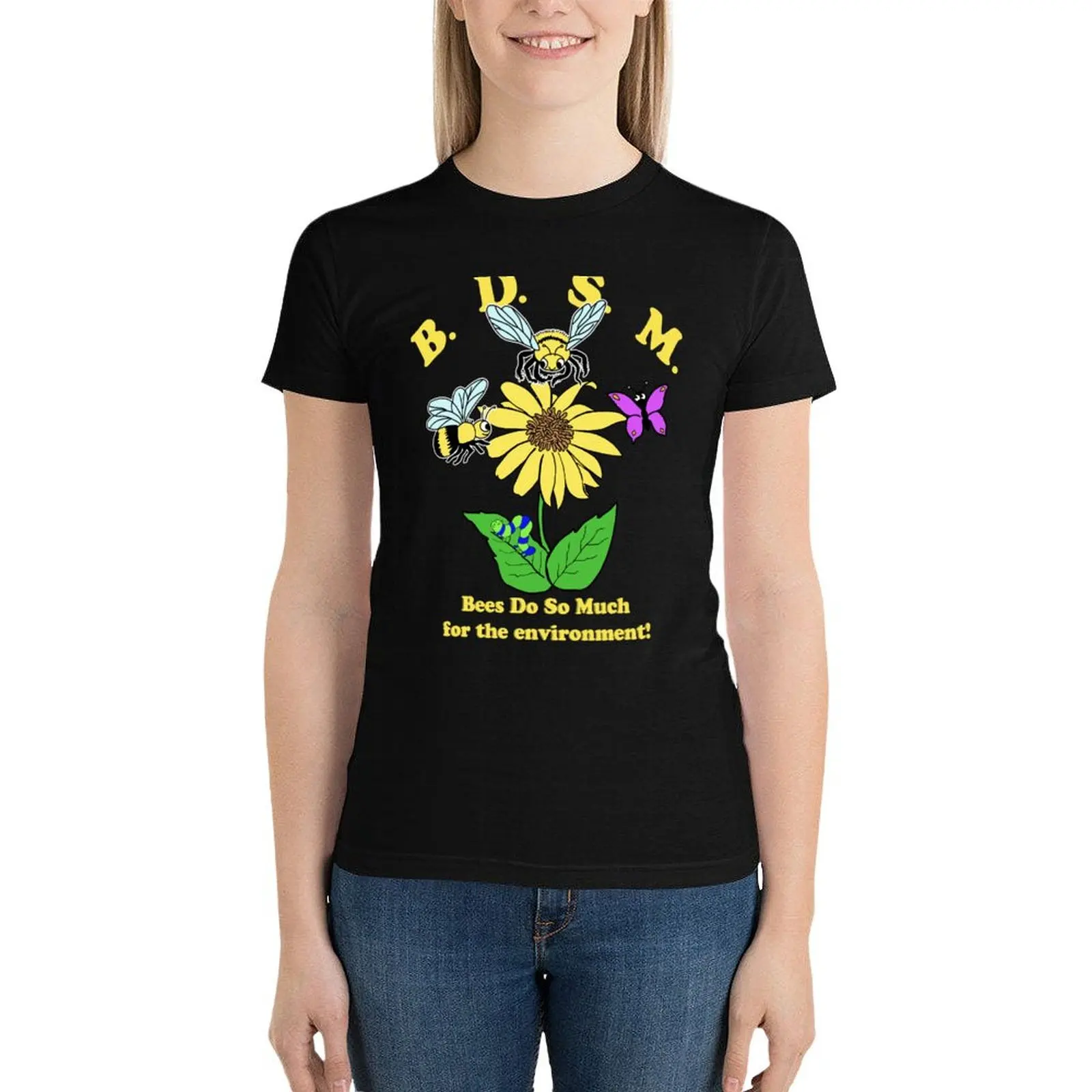 BDSM Bees Do So Much For The Environment T-Shirt summer clothes graphics Blouse cute tops t-shirt dress for Women plus size