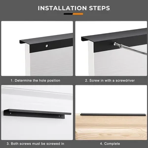 Hidden Furniture Handles Black Black Silver Kitchen Closet Pulling wardrobe not drilled handles for cabinets and drawers Main Main Sales Holder Cabinet - №5