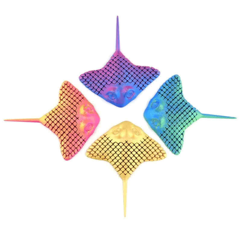 زينة سطح المكتب هدايا للأطفال ثلاثية الأبعاد مطبوعة على شكل حيوانات مائية-بيونيك مانتا راي ستينغراي، ألعاب تنقل مشتركة للحيوانات البحرية اللطيفة