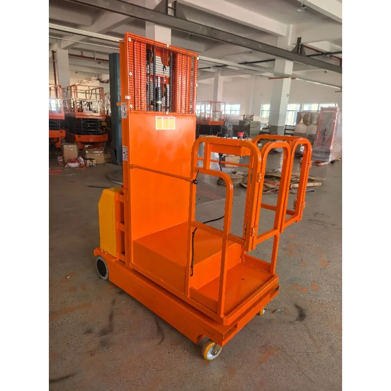New Full Electric Order Picker 2m 3m 4m 4.5m 300kg Capacity Aerial Stock Picking Lift Platform Construction Material Handling