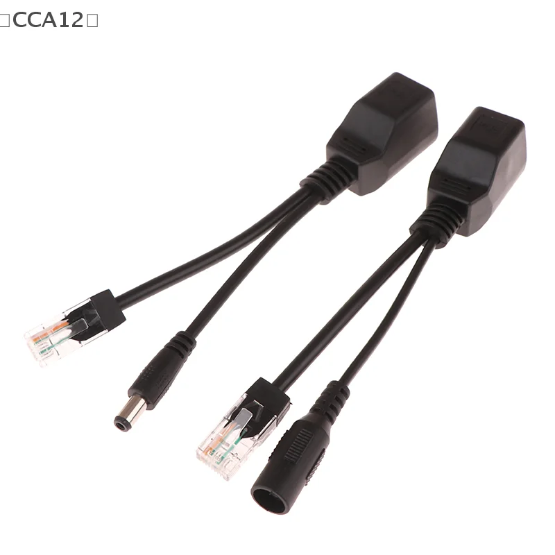 1 Pair Passive Power Over Ethernet Adapter Cable POE Cable POE Splitter RJ45 Injector Power Supply Module 12v