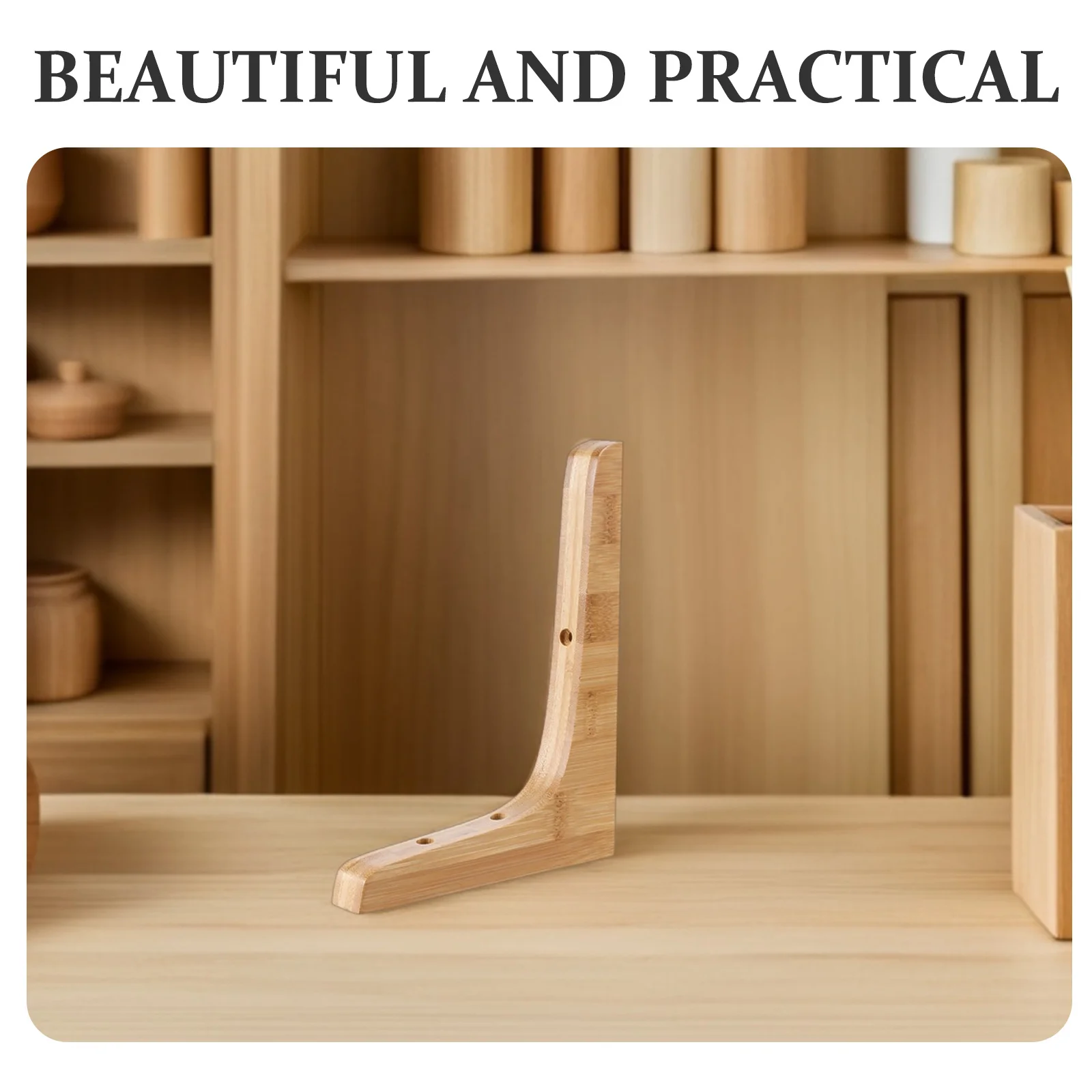 2Pcs Wand Regal Halterung Dreieck Holz Unterstützung Halterung Multilayer Anlage Display Stilvolle Dekor Regal Klammern