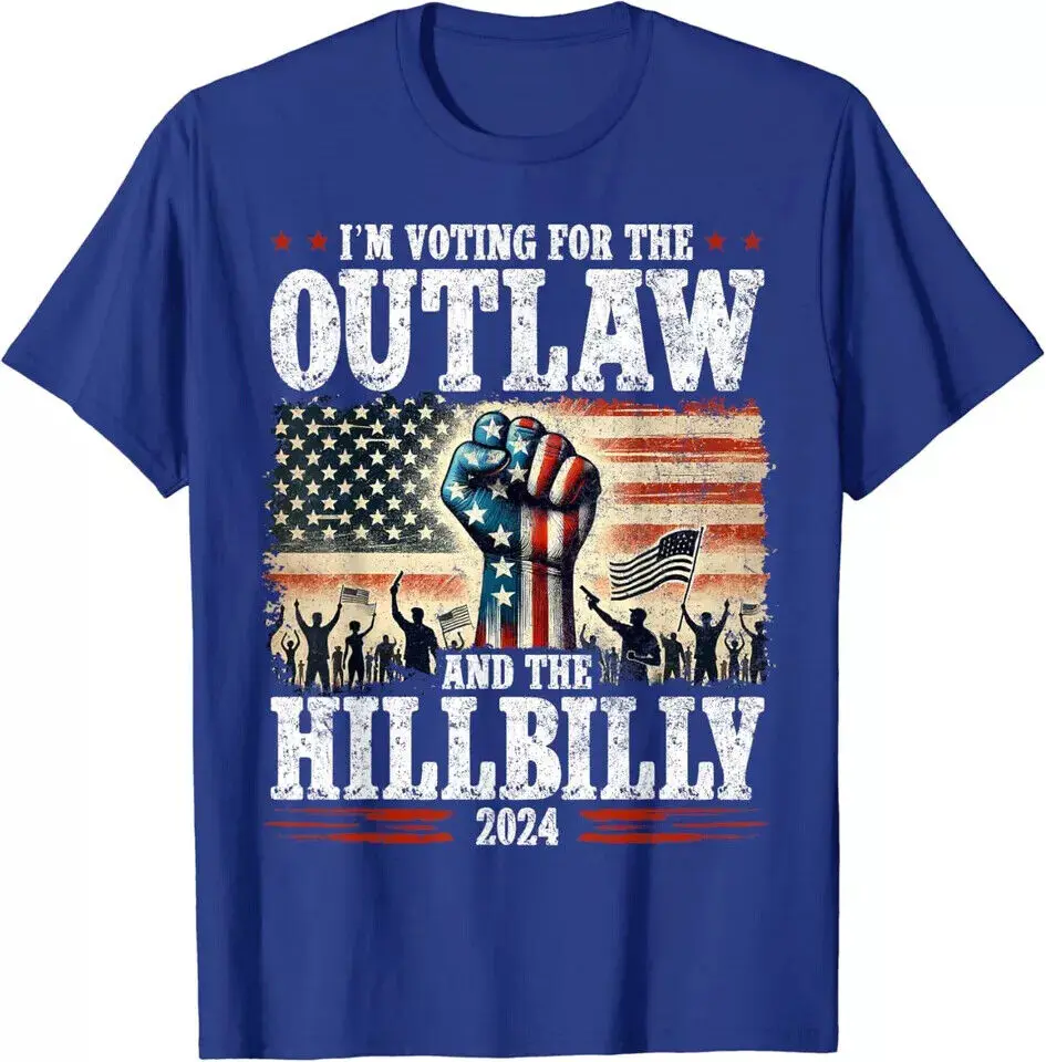 I'm Voting For The Outlaw And The Hillbilly 2024 USA Flag Unisex T-Shirt