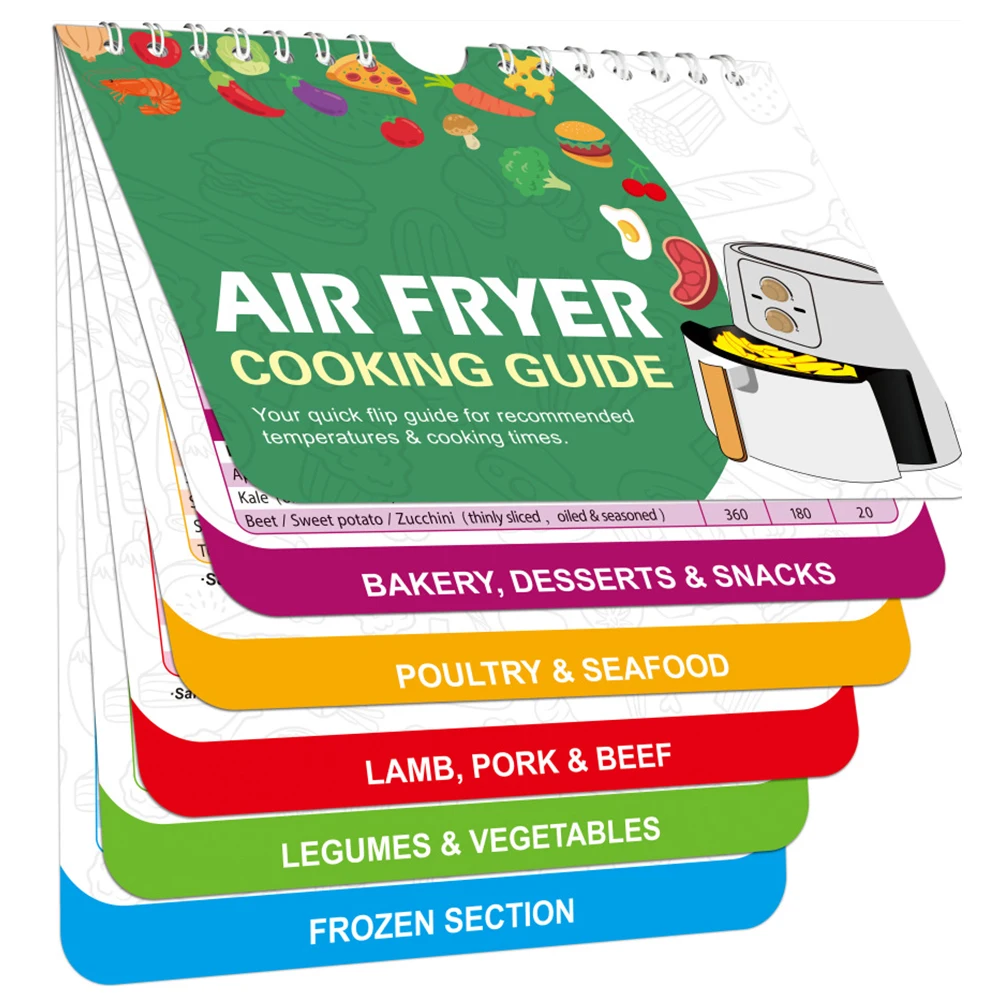 Air Fryer Magnetic Cheat Sheet Air Fryer Cookbook Calendar Food Pro Recipes Temperature Cooking Time Guide Kitchen Accessories