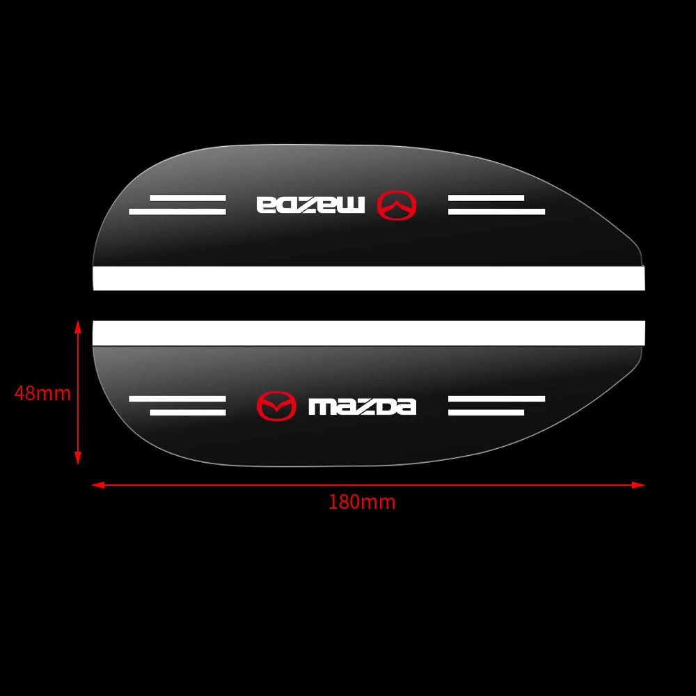 2PCS PVC Transparent Car Side Rearview Mirror Rain Eyebrow Visor For Mazda 3 5 6 7 2 Axela CX-5 CX-3 CX-4 Atenza Demio RX7 MPS