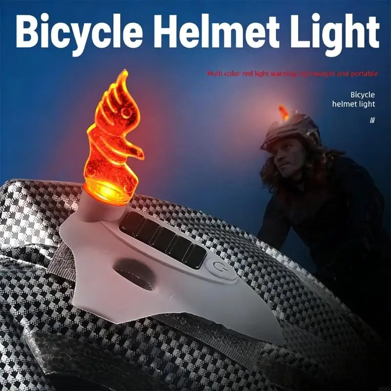 

High Visibility Rechargeable Helmets Light with Multiple Light Color Long Lasting Battery Waterproof Lamp for Cycling H9EE