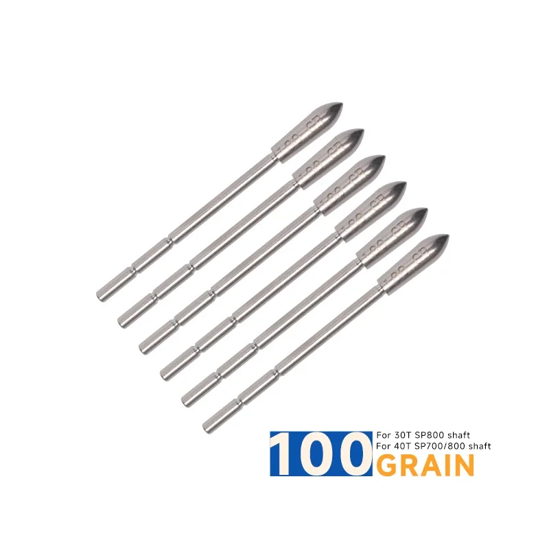 12pcs 80/100/120 Grains Archery Stainless Steel Insert Arrowhead,Suitable for ID3.2mm Carbon Arrows Accessories