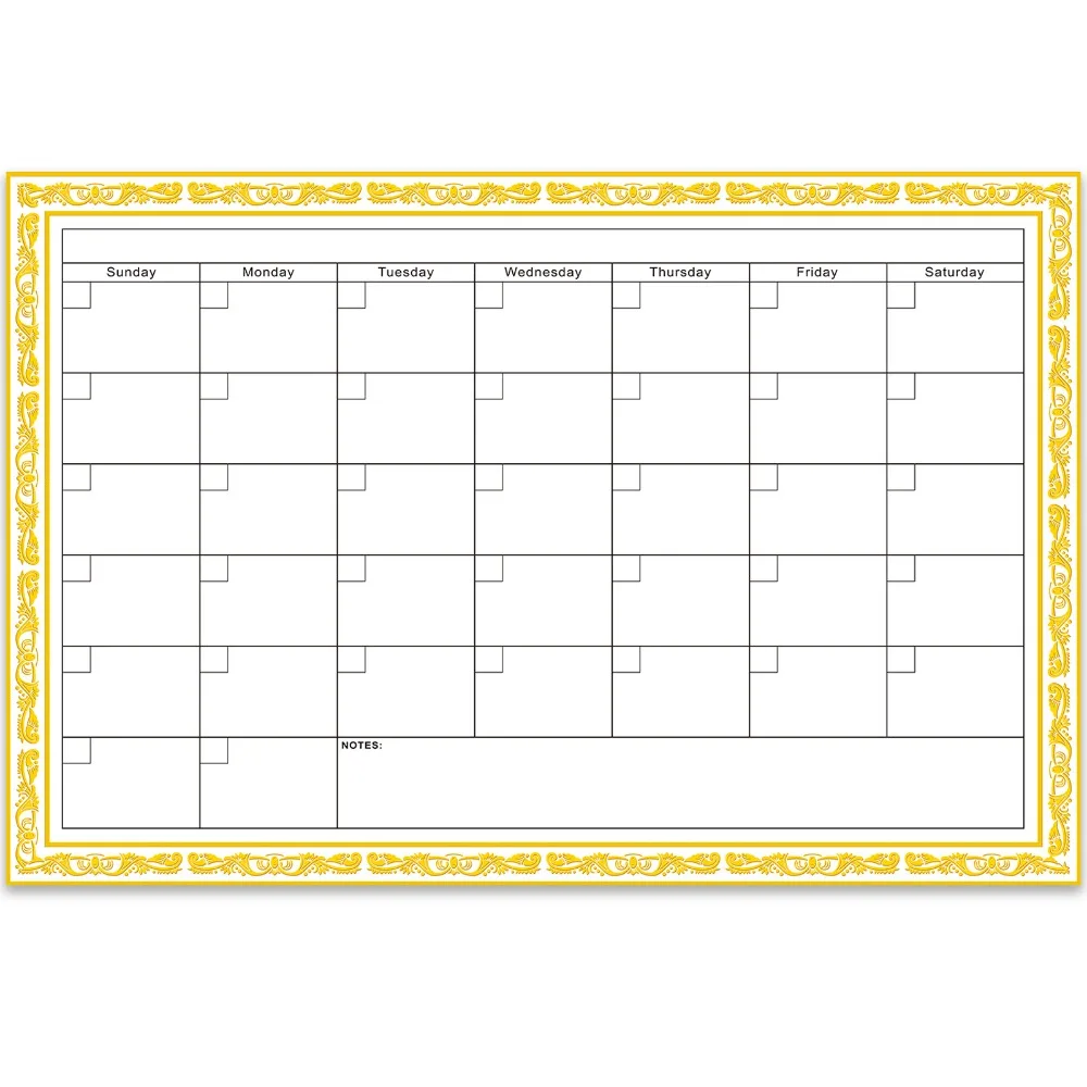 Reusable Calendar Bulletin Board Tear Resistant Erasable Monthly Planner Board Stain Resistant Waterproof