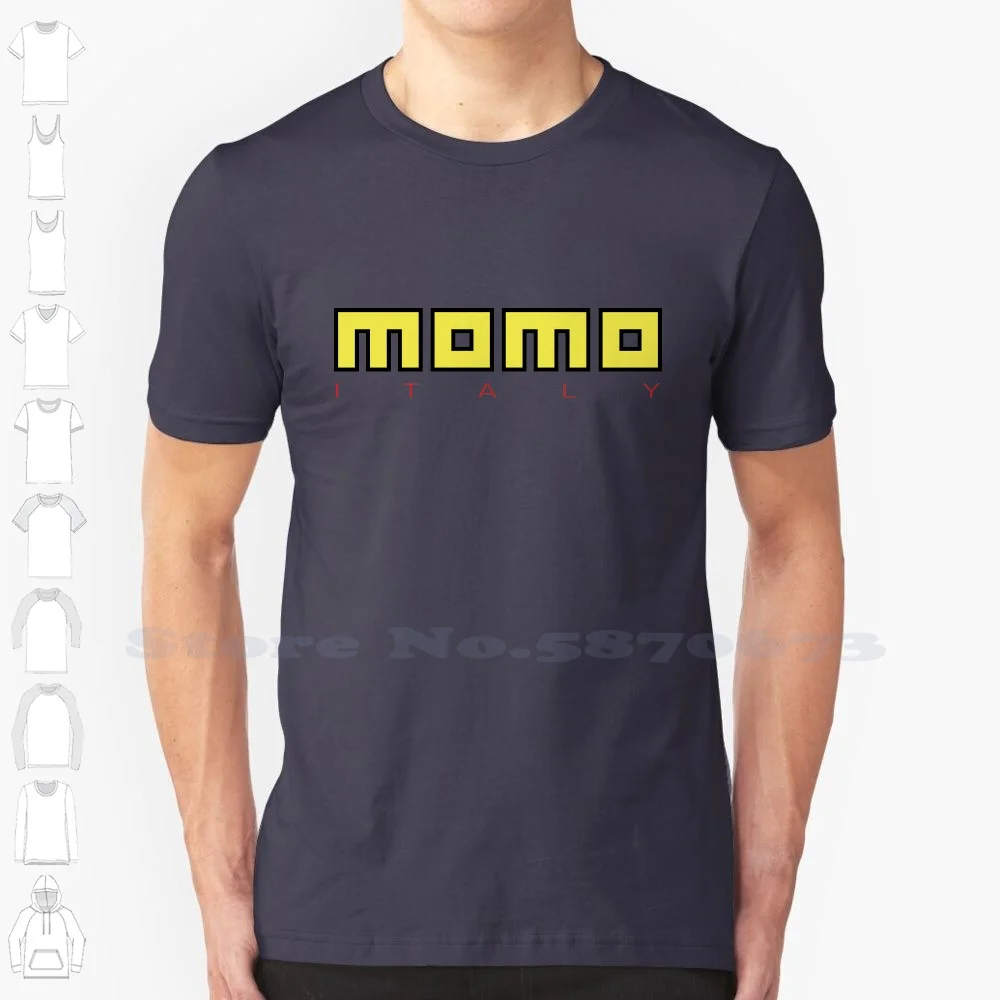 Momo Logo Casual Streetwear Print Logo T-shirt Graphic 100% Cotton Tee