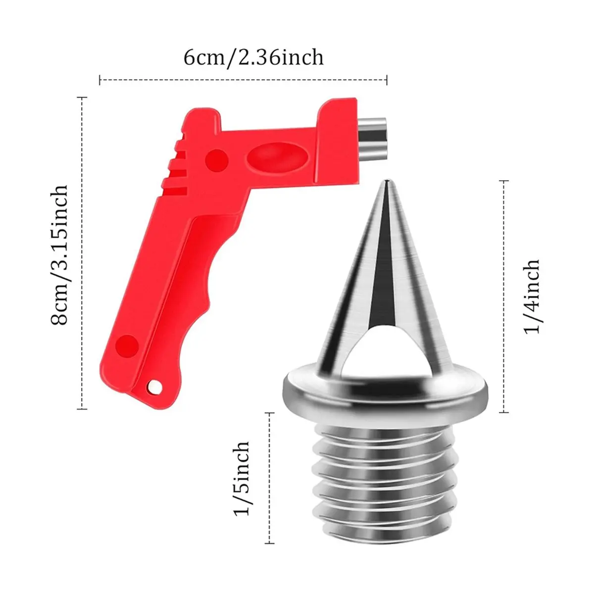 

AT33 120PCS 1/4inch Steel Track and Country Spikes Golf Shoe Spikes with Spike Wrench, Replacement Spikes