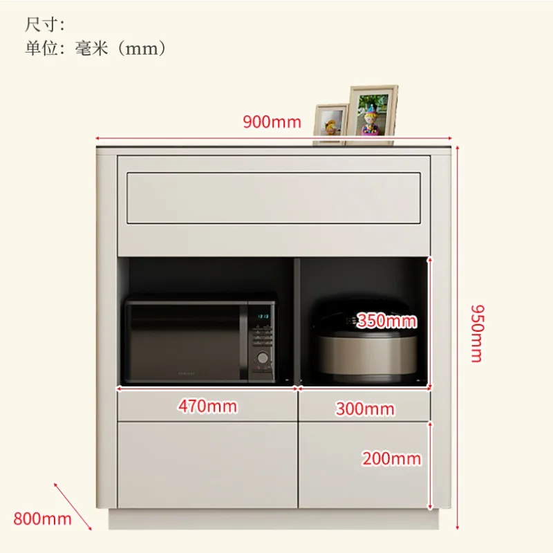 Island countertop cabinet, standalone sintered stone plate, movable small apartment, home open-style island cabinet