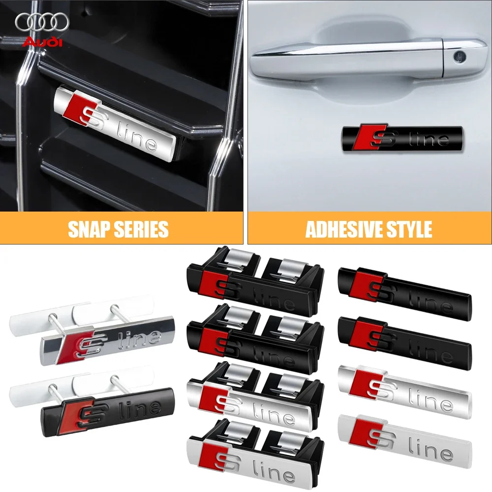 

2025 3D ABSCar, эмблема передней решетки, крыло, багажник, аксессуары для авторемонта для Audi Sline A4 B8 A3 8P 8V 8L A6 C7 C6 A5 Q5 A1 A