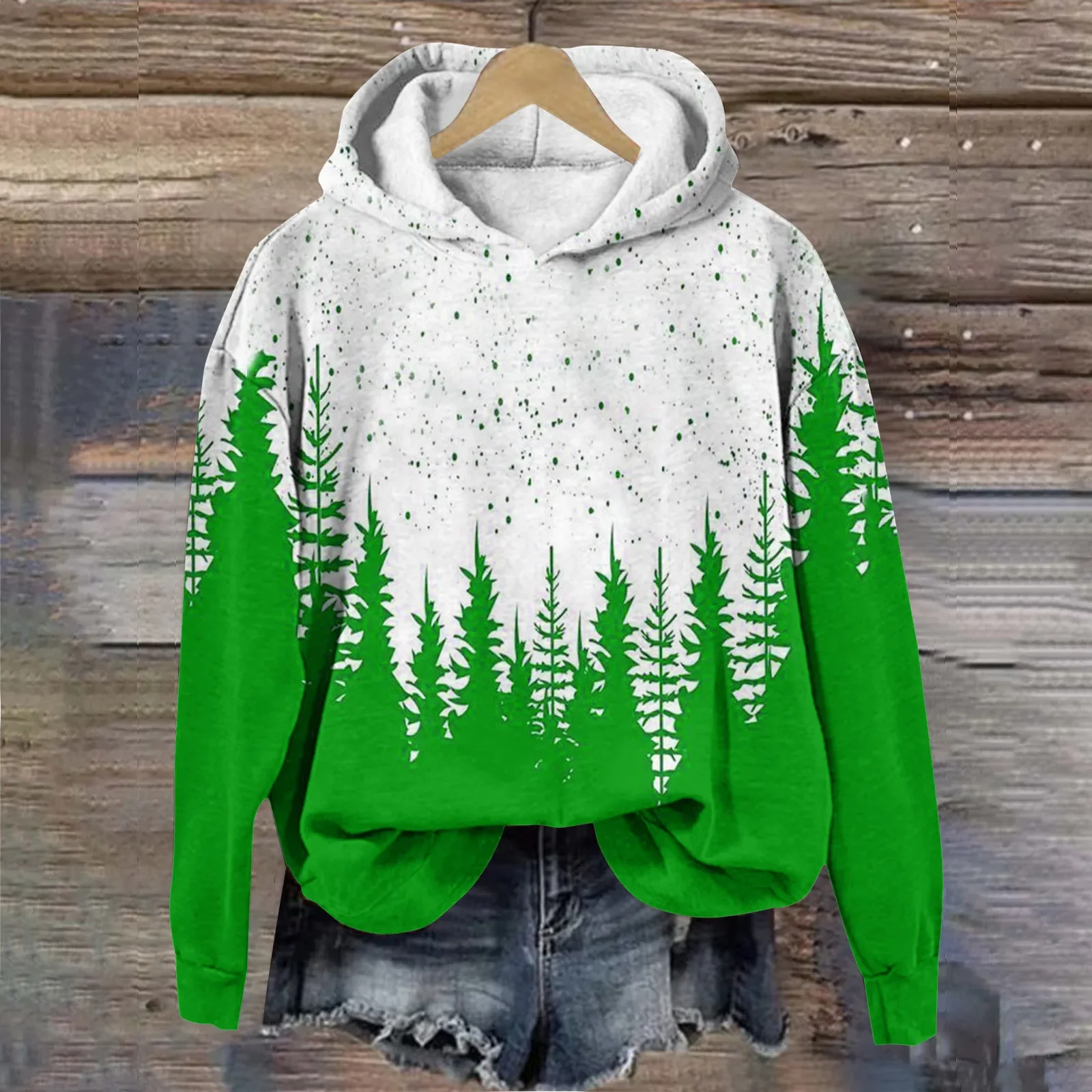 Weihnachten weiblich lässig lose Streetwear Pullover Top Dame o Hals Hoodies Sweatshirt Herbst Winter Langarm Navidad Kapuze