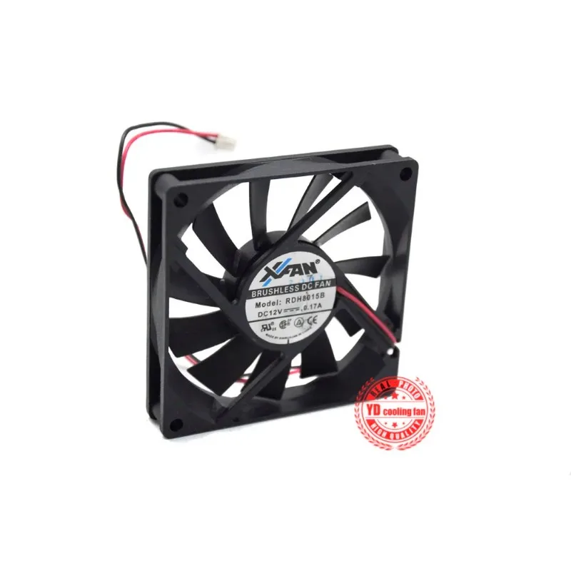 JFG For XINRUILIAN XFAN 8015 2PIN RDH8015B DC12V 0.17 8CM Cooling Fan