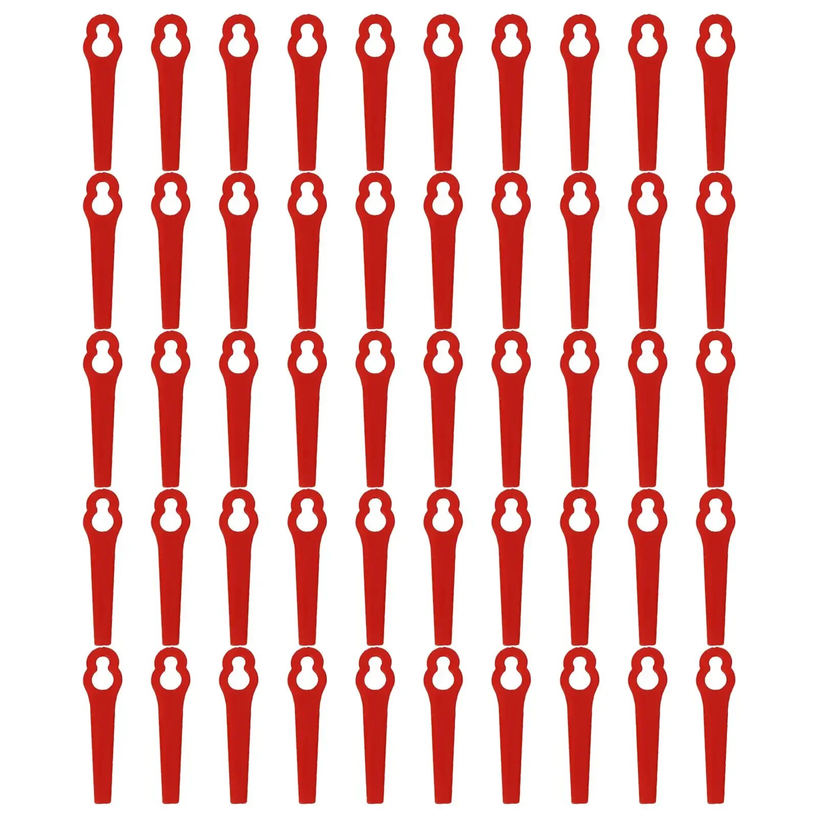 50 Buah Pisau Plastik untuk OZITO Pemangkas Rumput Mesin Pemotong Rumput Sikat Pemotong Kepala Pisau Taman Suku Cadang Pemotong Rumput Listrik