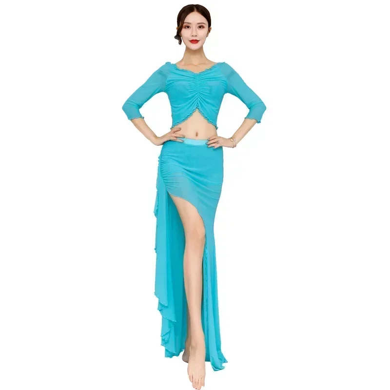 Belly dance training dress beginners dress female suit belly dance dress autumn performance