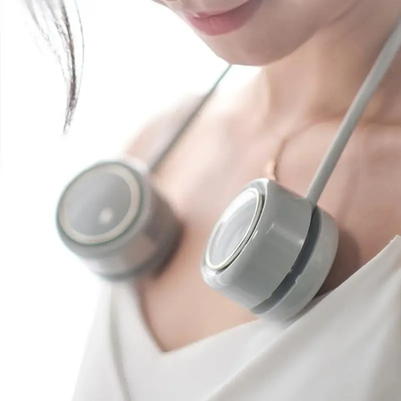 ミニネックファンポータブルUSB充電式ミュートスポーツネックファンの屋外N58D