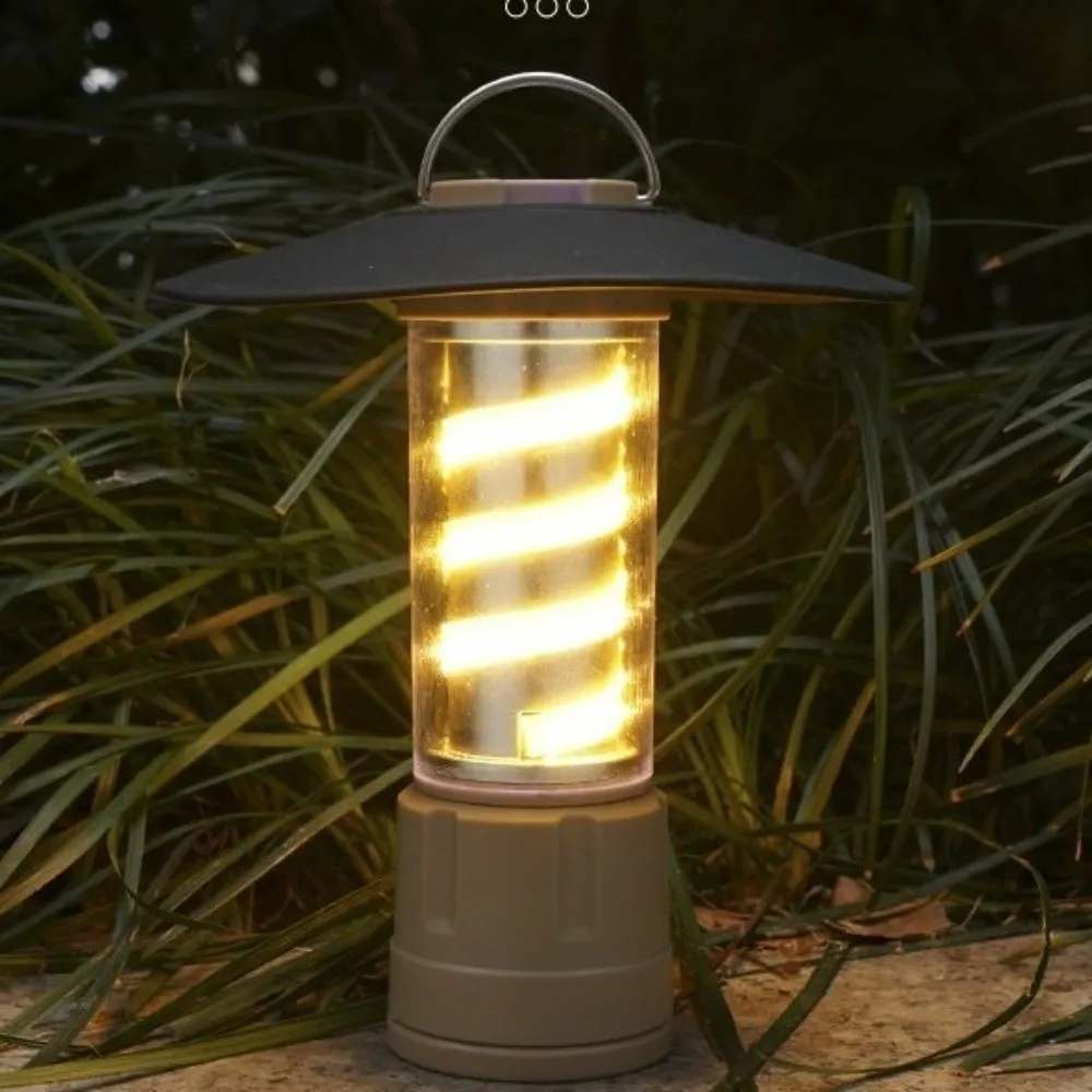

Multi-functional LED Camping Lamp USB Rechargeable Adjustable Portable Lantern Black Easily Assemble Folding Lamp Cooking