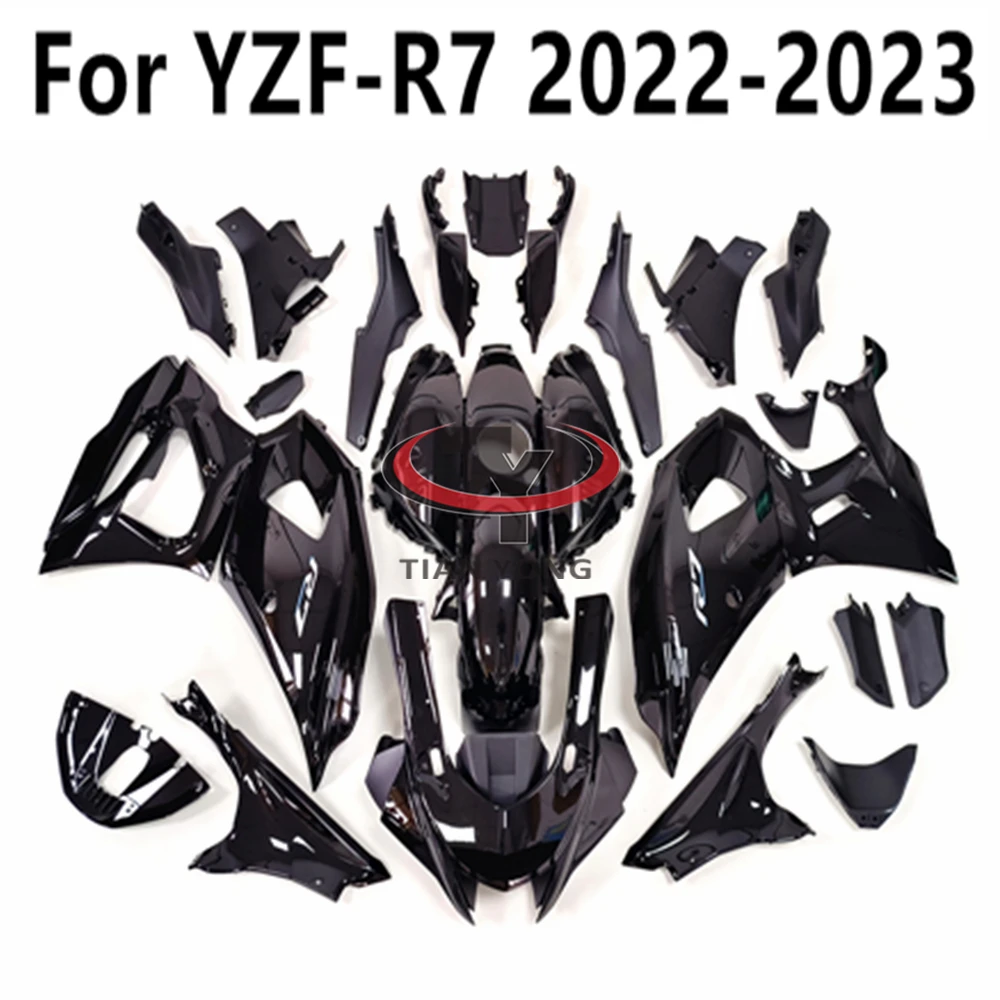 

All Shiny Black ABS Injection Customize Motorcycle Cowling Accessories For Yamaha R7 2022-2023 YZF-R7 Full Fairing Kit