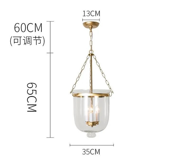 Imagem -05 - Americano Criativo Lustre de Vidro Sala de Jantar Retro Mesa de Jantar Luz do Corredor Quarto 220v 110v E14