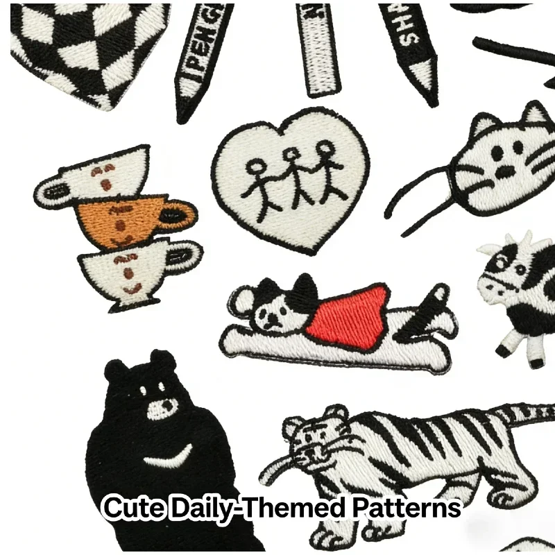 Wholesale 68PCS Woodland Creature Patches, Bear Raccoon Fox Iron on Appliques for Leather Bag DIY
