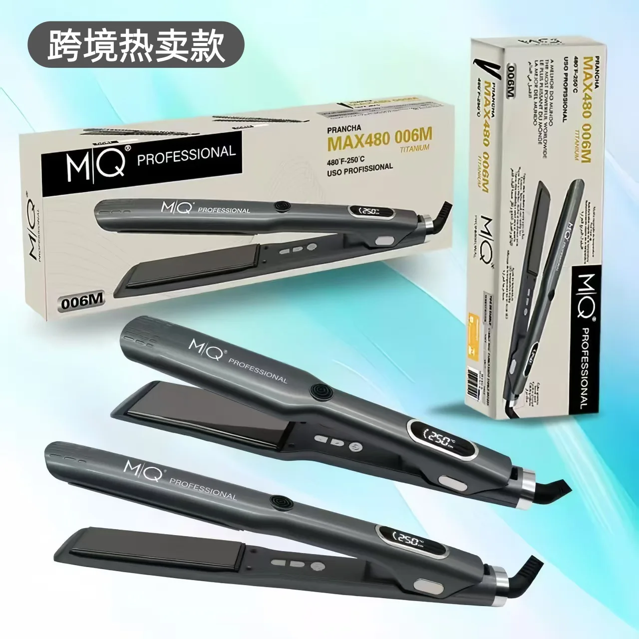 480F 250℃ Flat Iron High Temperature Hair Straightener for Salon Use