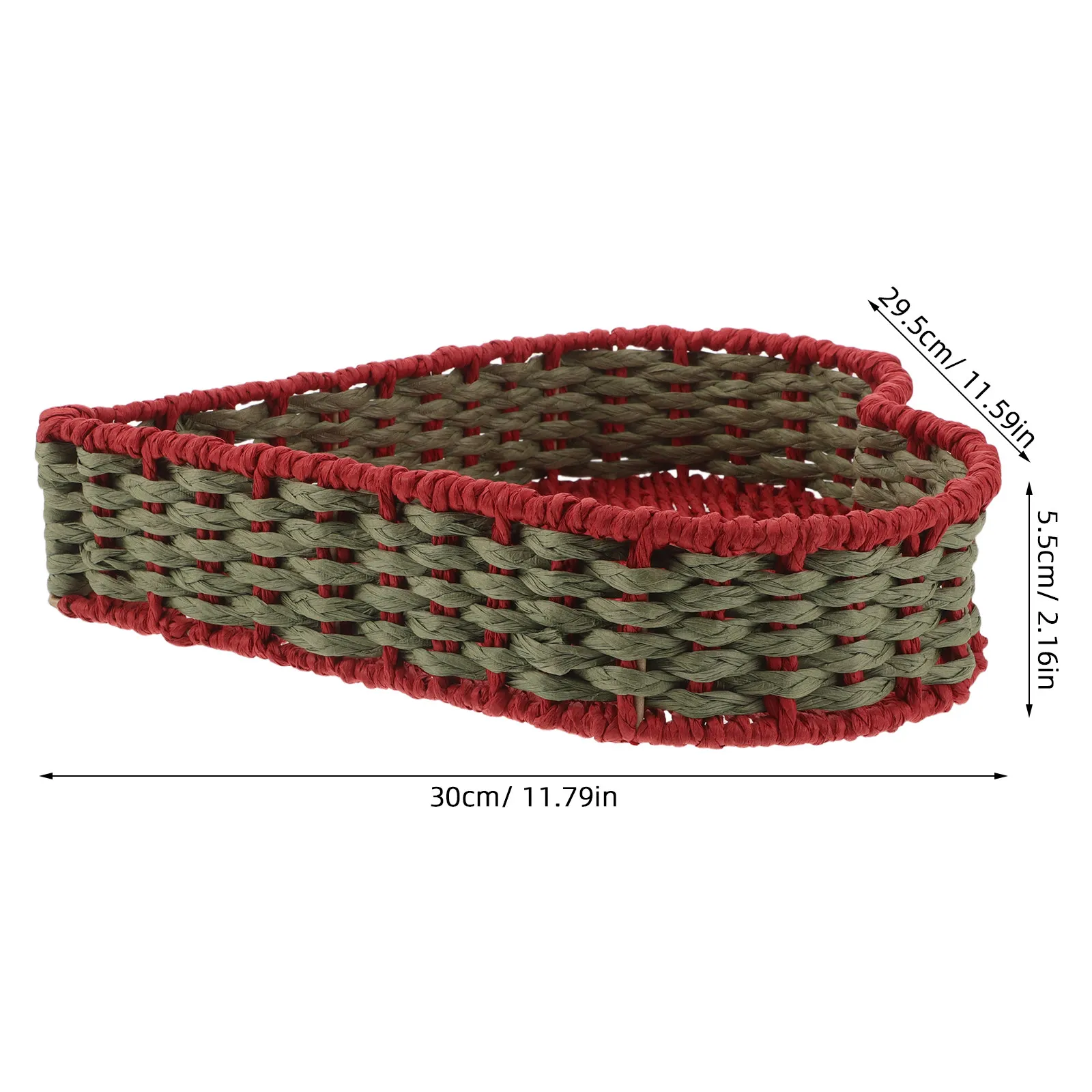 Woven Heart Shape Catchall Tray Decorative Entryway Basket for Keys Wallet Phone Remote Tabletop Organizer