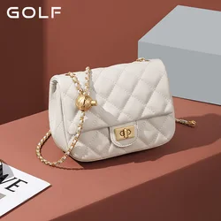 GOLF Lingge Chain Borsa da donna Borsa a tracolla monospalla alla moda Borsa piccola quadrata versatile Borsa a tracolla elegante per donna