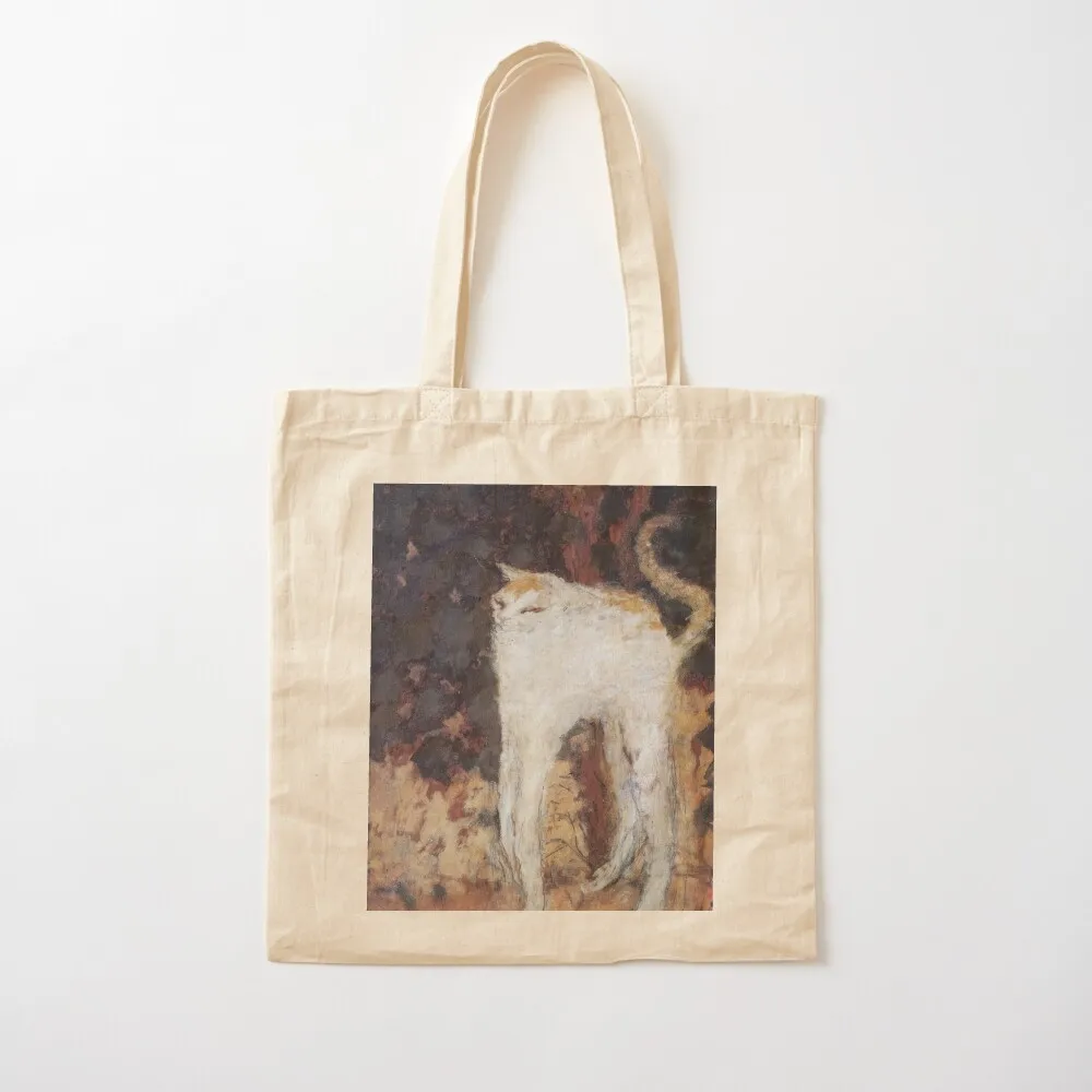 Pierre Bonnard - Le chat blanc (The White Cat) 1894 Tote Bag shopper bags large size bags shopper bag women