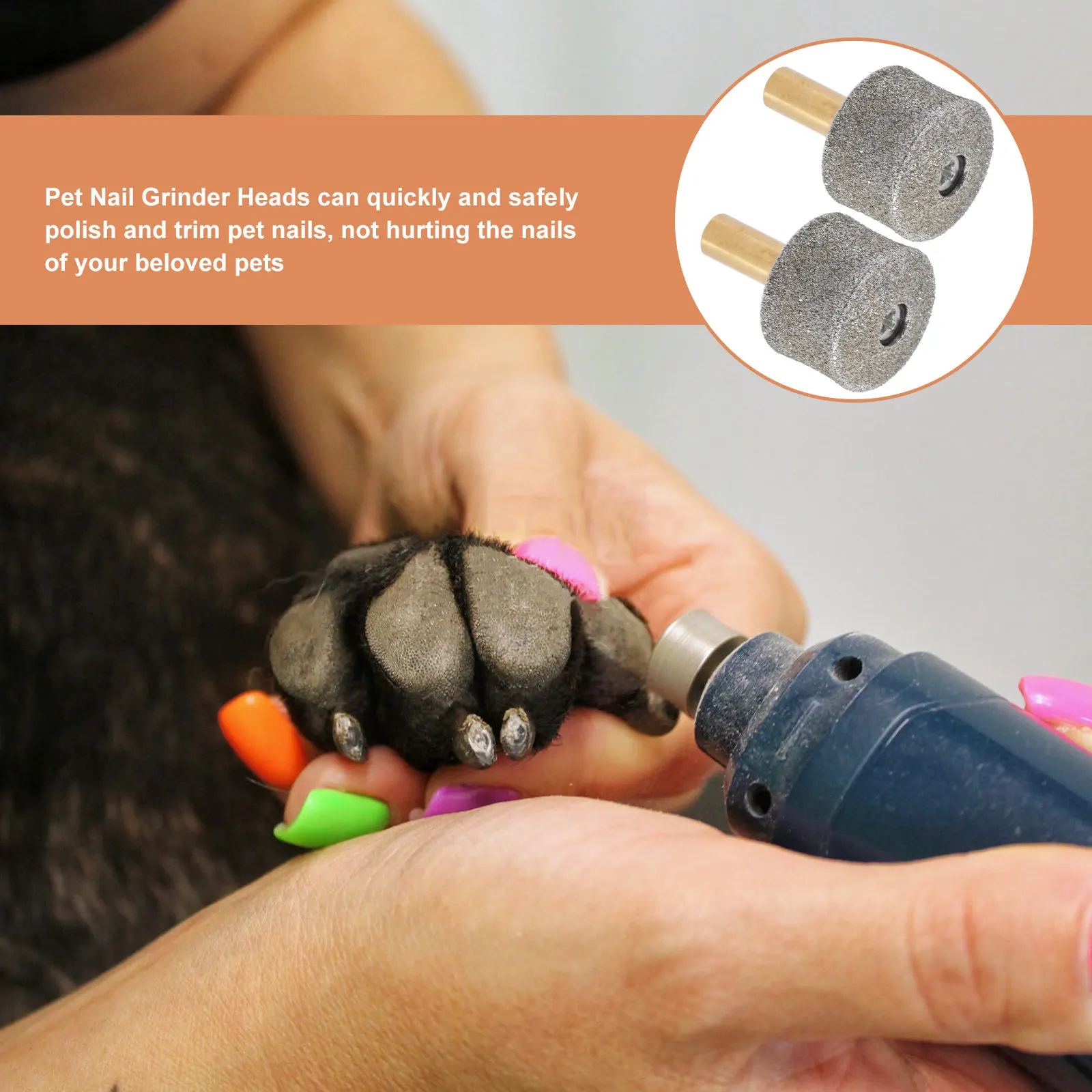 2Pcs Pet Nail Sandi…