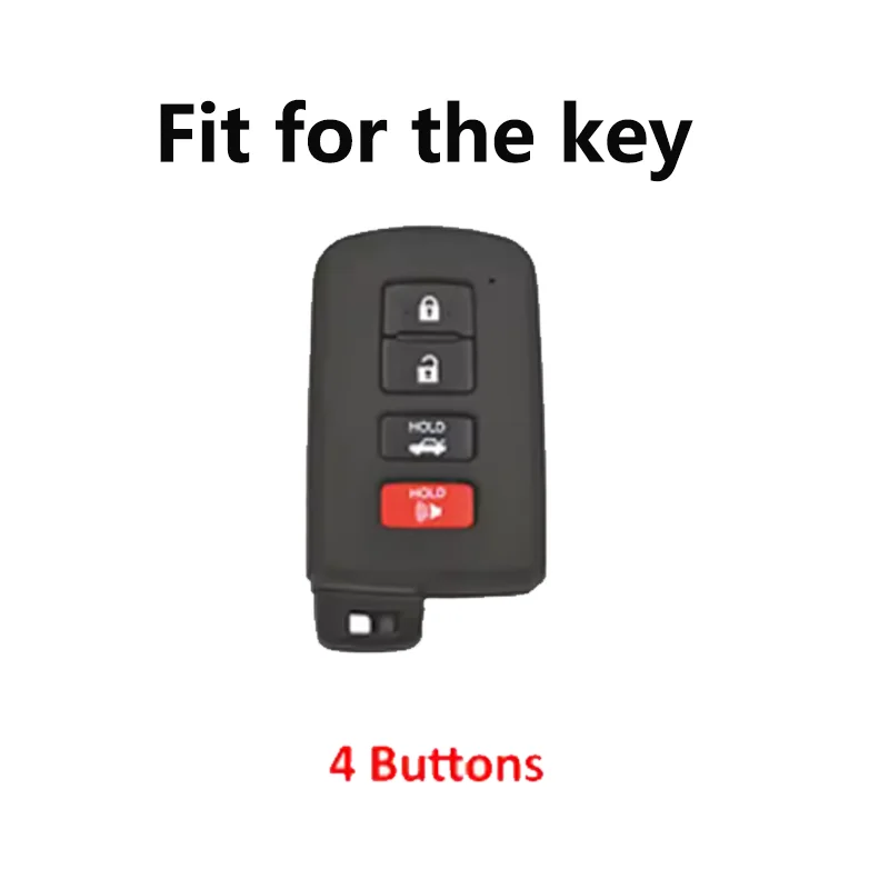 Gold Edged TPU For Toyota Camry Corolla RAV4 Highlander Avalon 4 Button Remote Car Key Case Cover Holder Keychain Accessories
